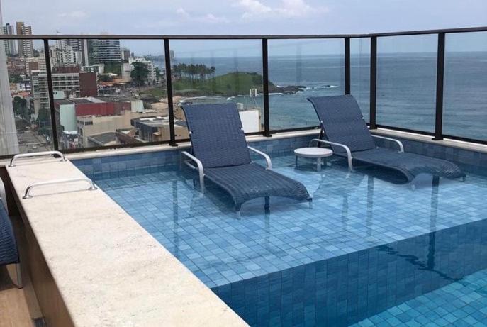 Smart Farol Da Barra - Vista Mar Com Varanda Arejada Apartment Salvador Exterior foto